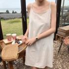 Set: Plain Camisole Top + Spaghetti Strap Dress + High Waist Shorts + Elbow-sleeve Blazer