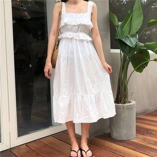 Square Neck Ruffle Dress