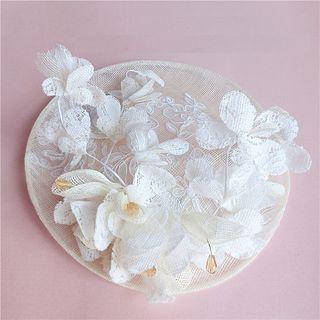 Wedding Fabric Flower Headpiece As Shown In Figure - One Size
