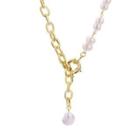 Freshwater Pearl Chain Necklace 1 Pc - Freshwater Pearl Chain Necklace - Gold - One Size