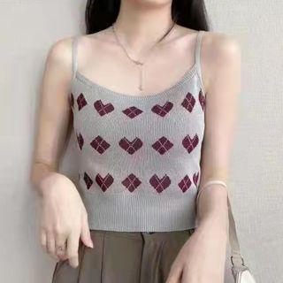Heart Pattern Camisole Top