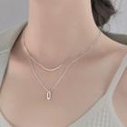 Pendant Layered Sterling Silver Necklace