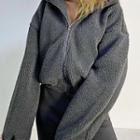 Long Sleeve Fleece Zip-up Jacket