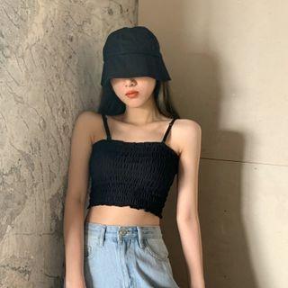 Ruched Camisole Top Black - One Size