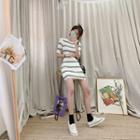 Striped Knit Bodycon Dress In 7 Colors