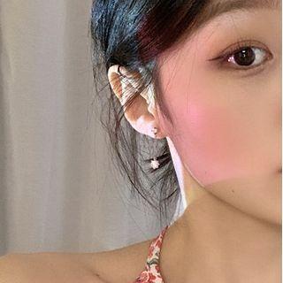 Rhinestone Dangle Earring 1 Pr - Silver - One Size