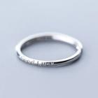 925 Sterling Silver Lettering Open Ring As Shown In Figure - One Size