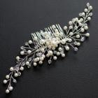 Wedding Faux Pearl Hair Comb As Shown In Figure - One Size