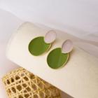 Glaze Disc Dangle Earring 1 Pair - E3290 - As Shown In Figure - One Size