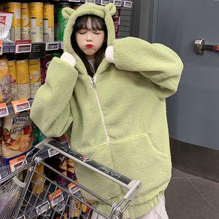 Fleece Bear Ear Hoodie