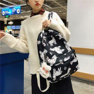 Alpaca Print Nylon Backpack