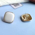 Glaze Square Earring 1 Pair - As Shown In Figure - One Size