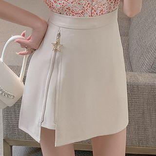 A-line Zip Detail Skirt