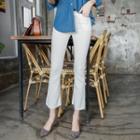 Zip-front Semi Boot-cut Pants
