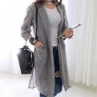 Single-breasted Linen Blend Coat