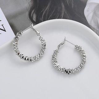 Hoop Earring 1 Pc - Silver - One Size