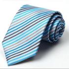 Striped Neck Tie Blue - One Size