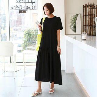 Plus Size Flared Maxi T-shirt Dress