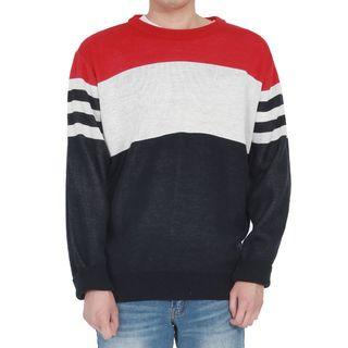 Plus Size Color-block Stripe Knit Top