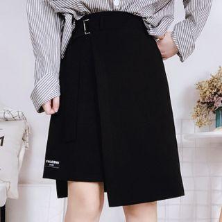 Lettering Wrap Skirt