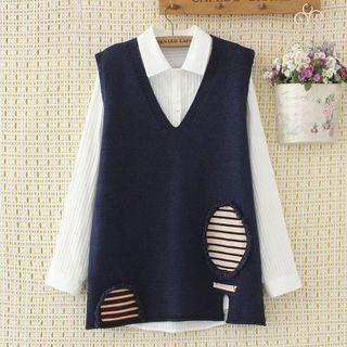Patchwork Sweater Vest