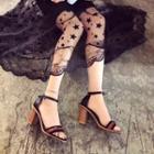 Chuncky-heel Ankle-strap Buckle Sandals