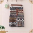 Printed Knit Skirt As Shown In Figure - One Size