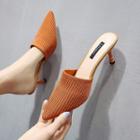 High Heel Knit Mules