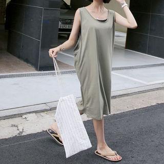 Scoop-neck Loose-fit Tank Dress
