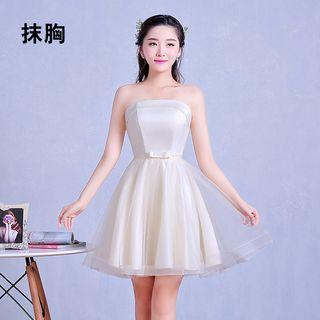 Plain Sleeveless / Strapless Bridesmaid Dress