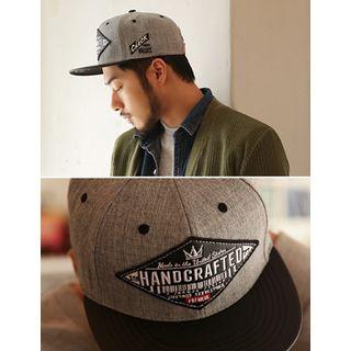 Lettering Patch Two-tone Baseball Cap
