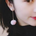 Furry Ball Earring / Clip-on Earring