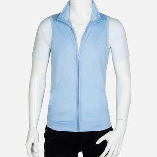 Plain Stand-collar Zip-up Vest