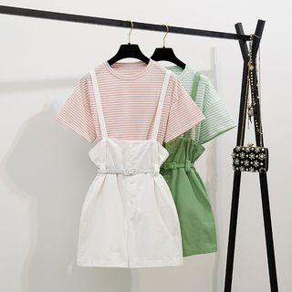 Set: Suspender Shorts + Short-sleeve T-shirt