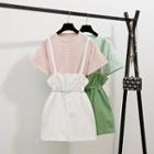 Set: Suspender Shorts + Short-sleeve T-shirt