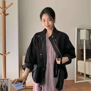 Drawstring-hem Field Jacket