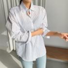 Plain / Stripe Basic Cotton Shirt
