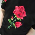 Rose Embroidered T-shirt