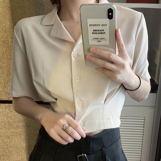 Plain Short-sleeve Shirt / Dress Pants