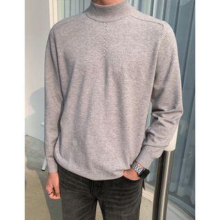 Raglan-sleeve Mock-neck Sweater