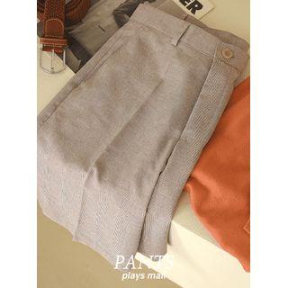 Glen-plaid Dress Shorts