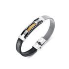 Fashion Simple Plated Gold Geometric Rectangular 316l Stainless Steel Mesh Belt Leather Asymmetric Bracelet Silver - One Size