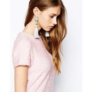 Gemstone Tassel Earrings