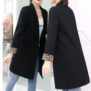 Leopard Print-cuff Blazer
