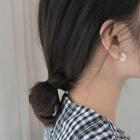 925 Sterling Silver Layered Hoop Earring 1 Pair - Silver - One Size