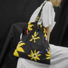 Floral-pattern Drawstring Tote Bag