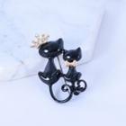 Cat Brooch Black - One Size