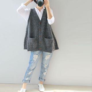 Baggy Sleeveless Knit Vest