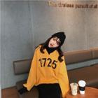 Mock Two-piece Turtleneck Numbering Hoodie