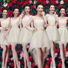 Flower Applique Bridesmaid Dress (6 Designs)